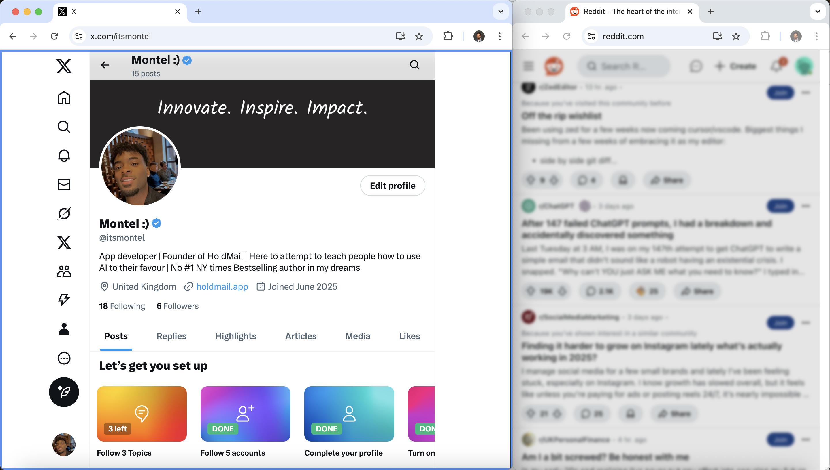 Browser with Mosaic showing perfect focus effects